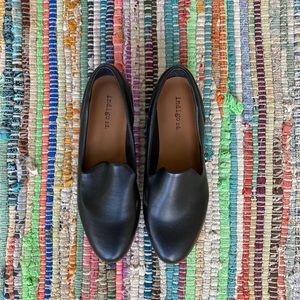 Black flat loafer